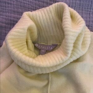 Athleta Soft Yellow Cowl Neck Top